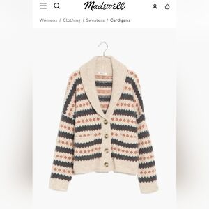 Madewell Cozy Grandpa-style Cardigan